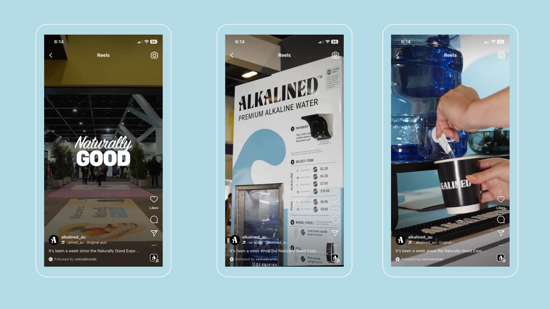 Social media management for Alkalined by Votive Brands.