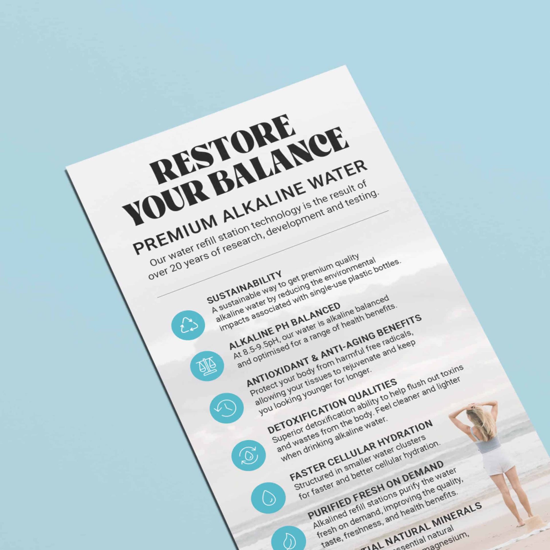 Graphic design for DL Brochure by Votive Brands for Alkalined.